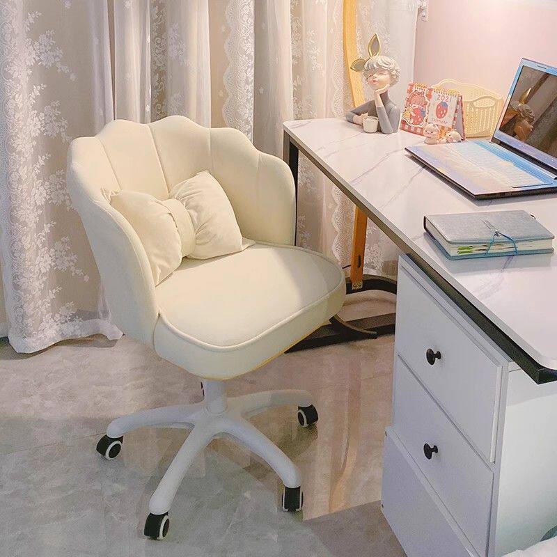 2026电脑家用舒适靠背久坐转椅女生卧室化妆宿舍升降花瓣梳妆台椅