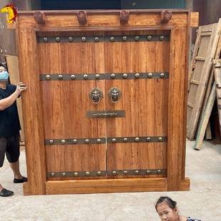 木门大门老榆木酒店大门别墅古建门古代复古老式门庭院仿古独立站