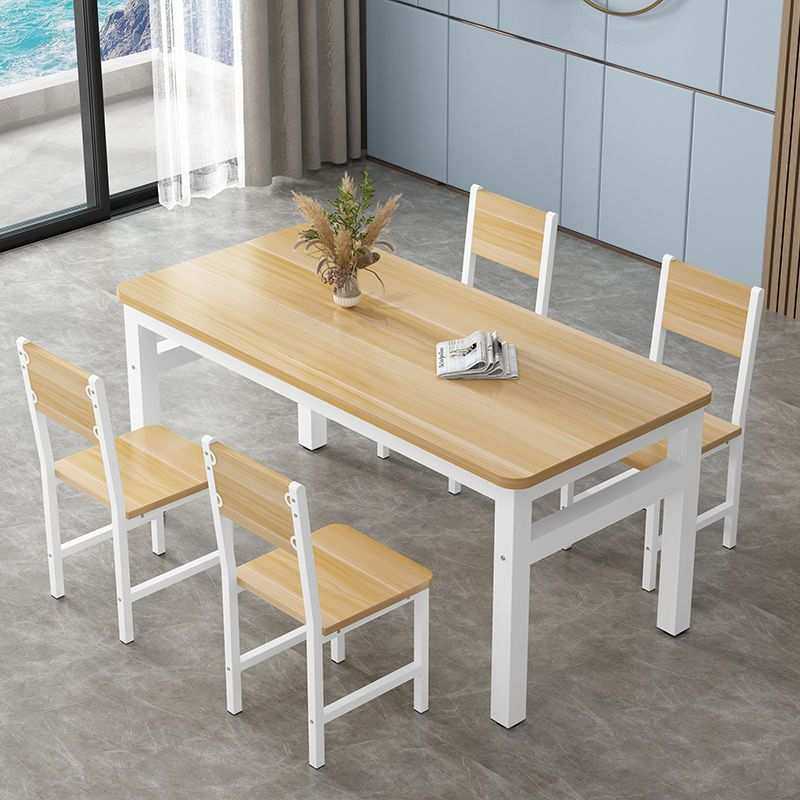 家用饭桌餐桌椅组合吃饭桌子椅子一套出租房饭店小户型长方形餐桌