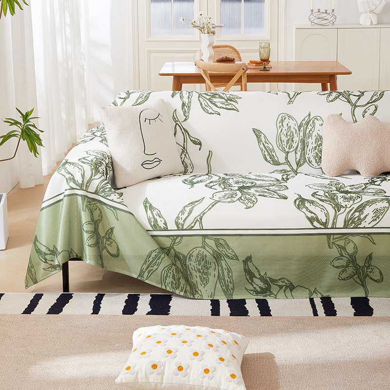 夏季款冰丝沙发垫凉感坐垫夏天沙发巾全包四季通用防滑靠背巾盖布