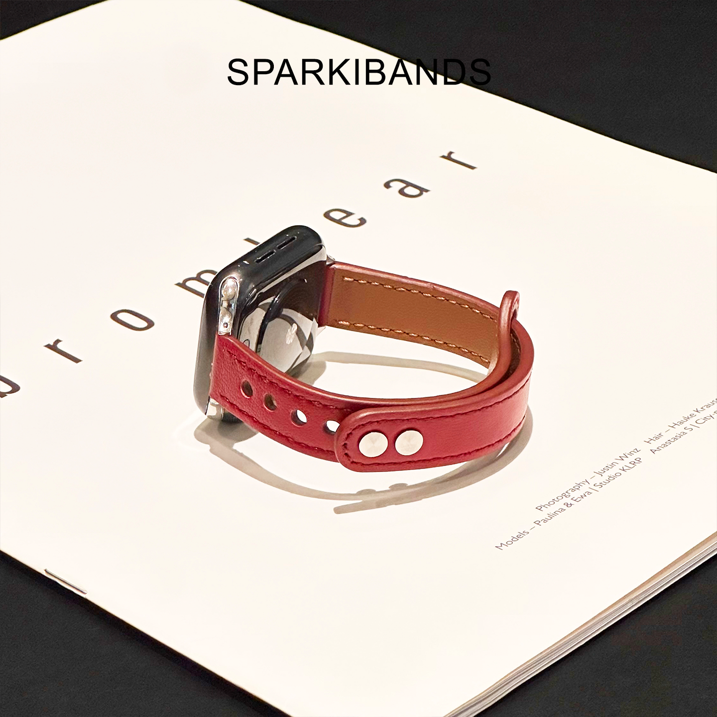 【头层皮质】适用于applewatchs11苹果iwatchs9手表表带s8秋冬10皮质纯色双钉扣Ultra2高级7代SE女款简约原创,智能设备,智能手表手环表带/腕带,淘宝优惠券,粉丝福利购,淘宝优惠卷