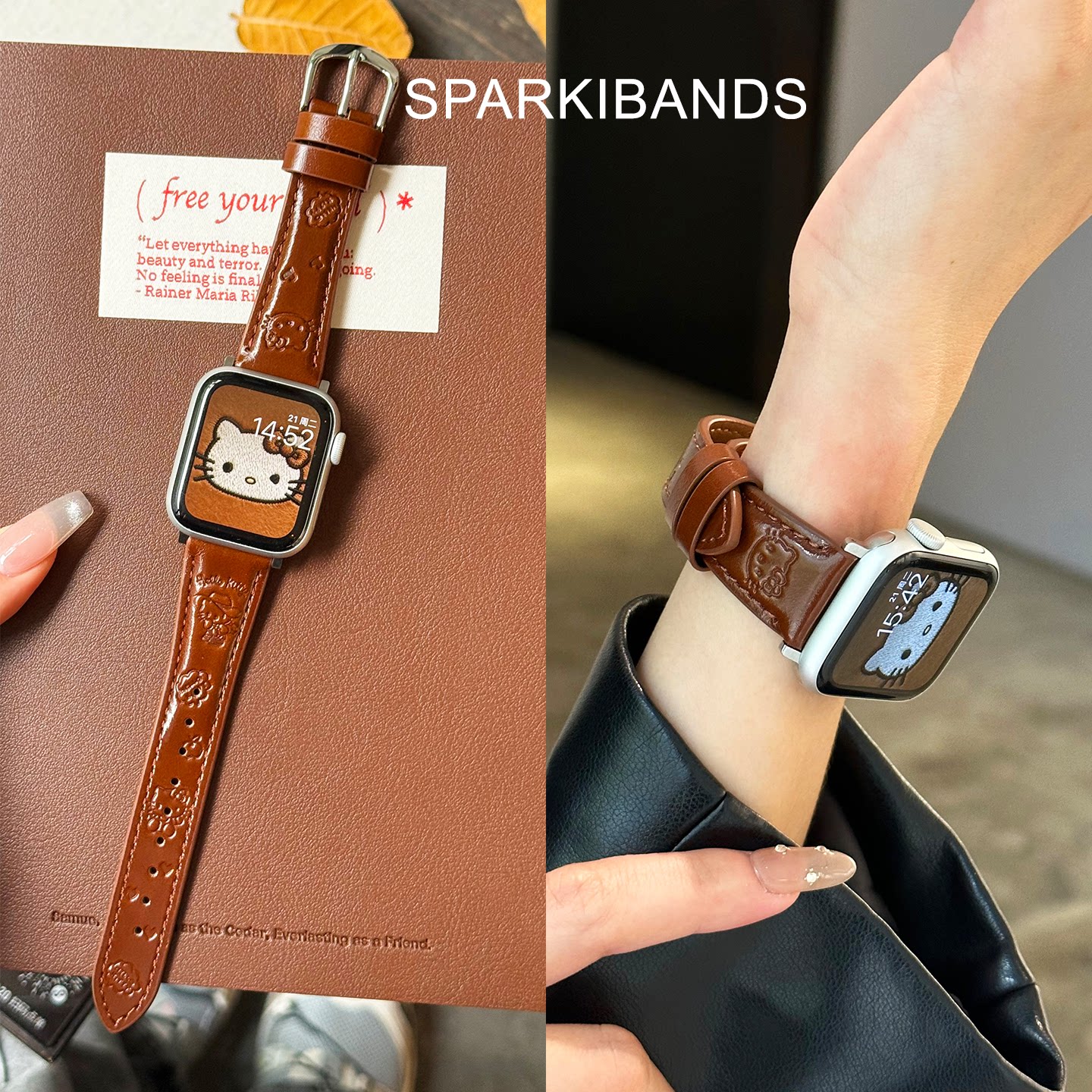适用于iwatchs11凯蒂猫手表表带