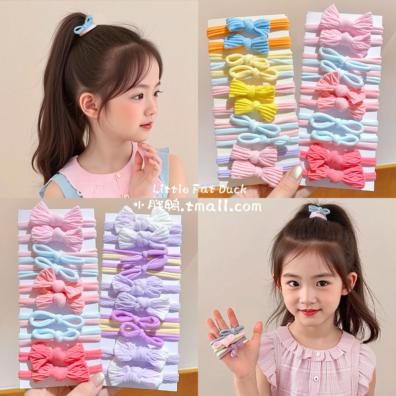 多巴胺蝴蝶结头绳儿童橡皮筋女童高马尾发绳小女孩发饰不伤发发圈