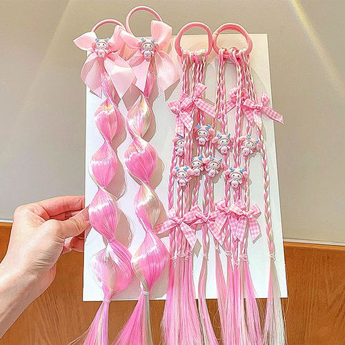 小胖鸭粉色美乐蒂假发辫子皮筋