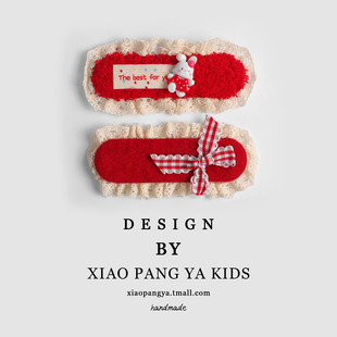 新年儿童头饰过年喜庆可爱魔术贴马年头发贴碎发贴女童可爱发饰