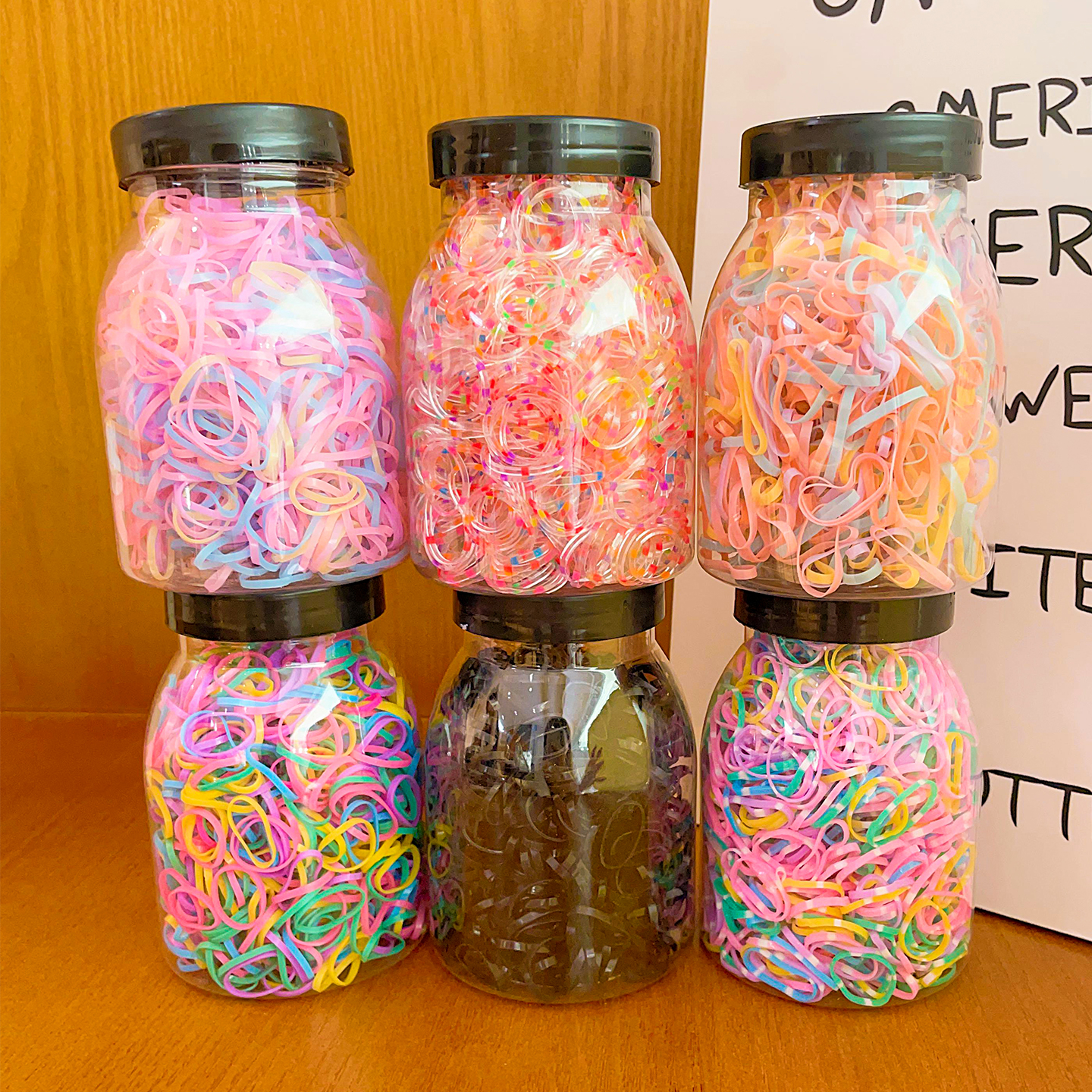 女童一次性不伤发高弹力小号皮筋宝宝彩色橡皮筋扎头发头绳发圈