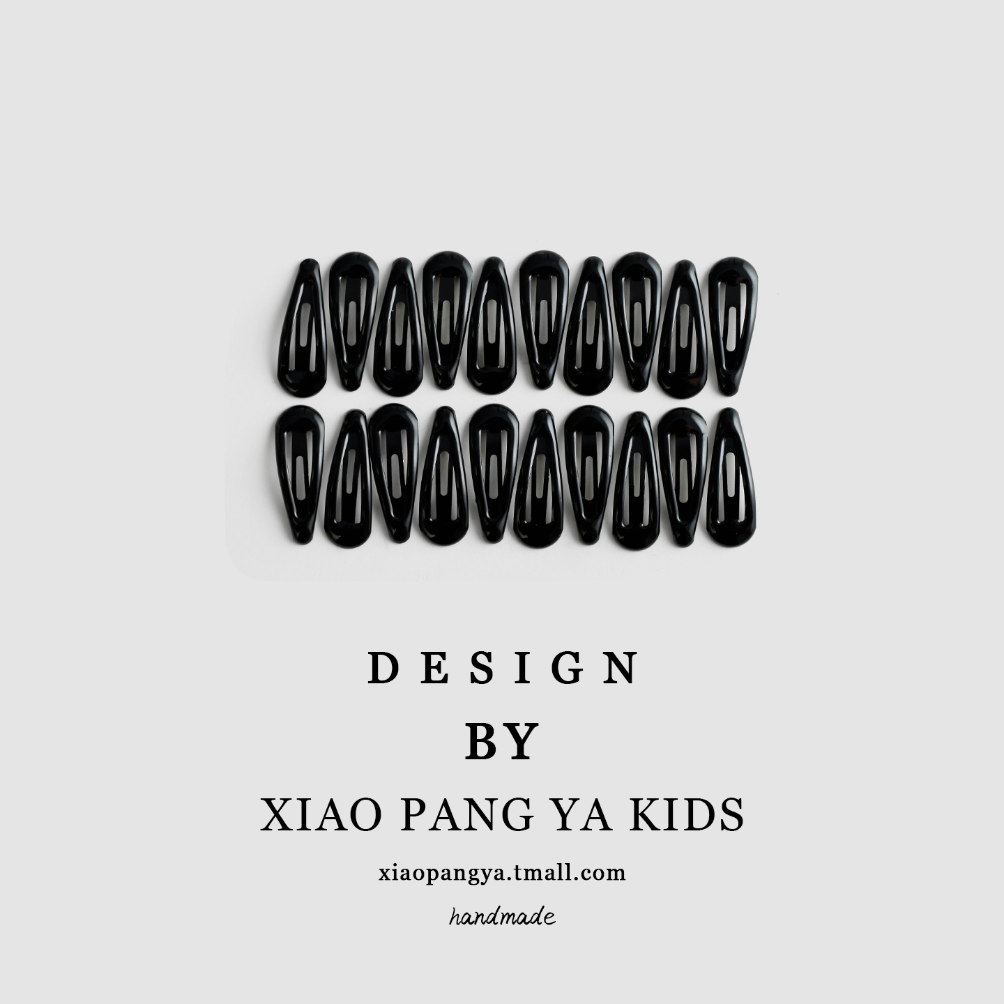 儿童发夹黑色女童发卡水滴迷你bb