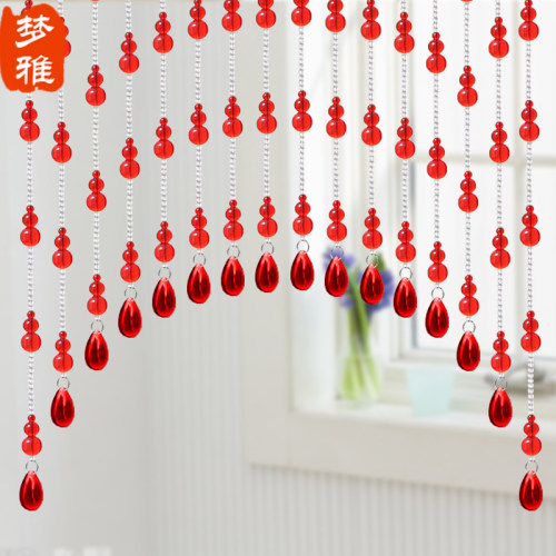 水晶珠帘Ce14新款门帘葫芦隔断帘客厅玄关过道卫生间卧室免打孔帘