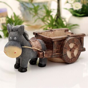 创意烟灰缸个性潮k流摆件装饰品毛驴拉磨树脂烟灰缸送父亲男友礼