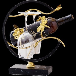 红酒架摆件轻奢高档高脚杯架x倒挂酒柜客厅装 饰品家用创意好运连