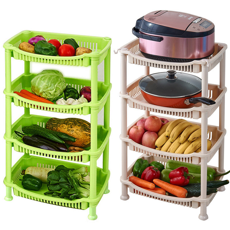 厨房置物架落f地式多层用品锅架蔬菜架家用塑料收纳架子加高多功,厨房/烹饪用具,厨房置物架/置物柜/角架,淘宝优惠券,粉丝福利购,淘宝优惠卷