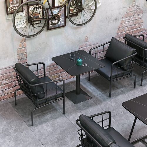 烧烤火锅店沙发卡座奶茶店铁艺商用桌椅组合O工业风酒吧清吧小酒