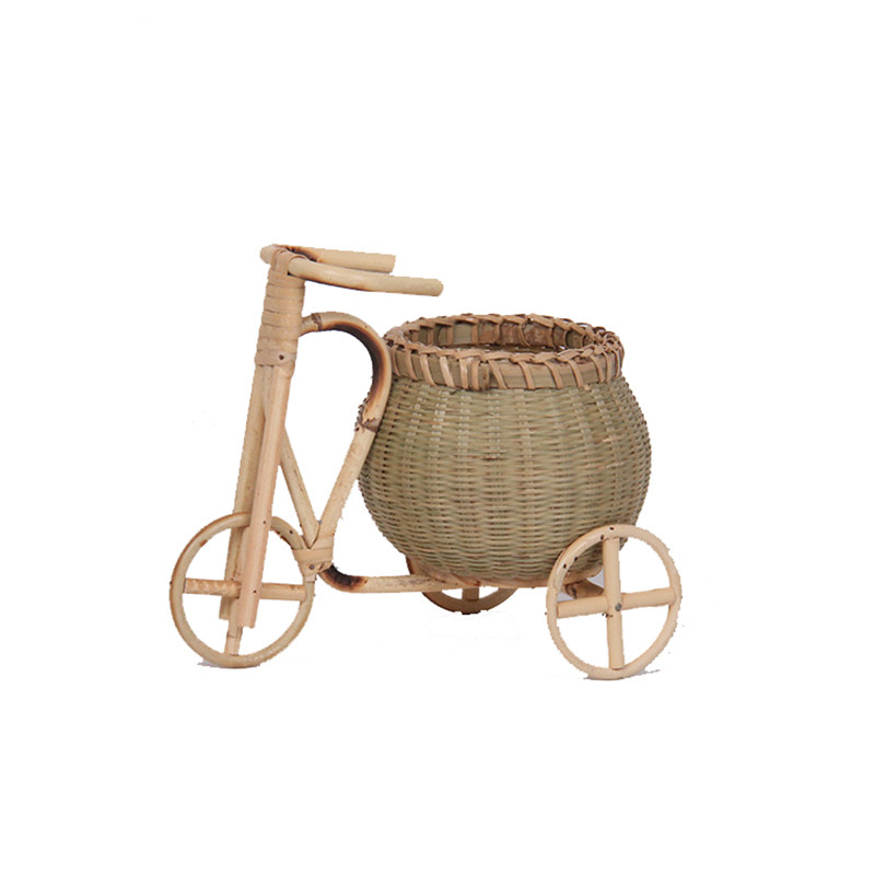 创意迷你三轮车竹篮车篓藤编小车竹E编筐水果篮收纳篮装饰摆设道,特色手工艺,竹编/竹雕,淘宝优惠券,粉丝福利购,淘宝优惠卷