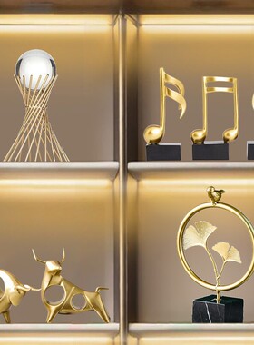 轻奢高档酒柜软装搭配套装客厅电视柜玄关样品房R间摆件家居装饰