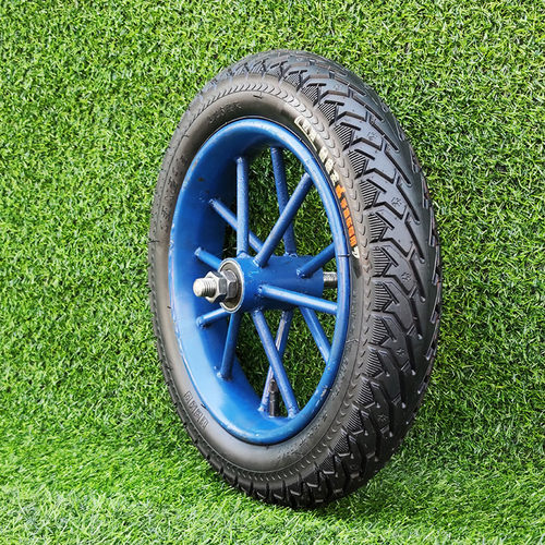 13寸2 1/2老虎车手推车充气轮胎小拉T车橡胶轱辘脚轮