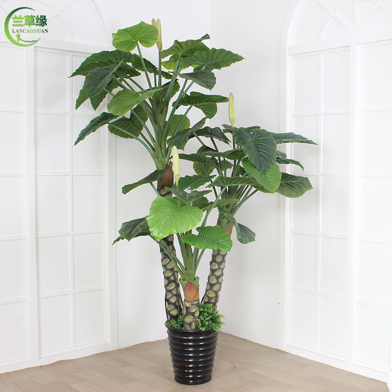 假树仿真树室内装饰滴水观音大型植物G盆景客厅摆件假绿植落地盆