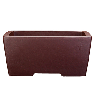 紫砂花盆大号精品马槽长方形阳台花卉盆景L榕树文竹吸水石无孔包