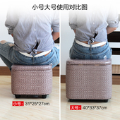 多功能门厅收纳凳储n物凳子可坐人长方形皮革整理箱家用沙发换鞋