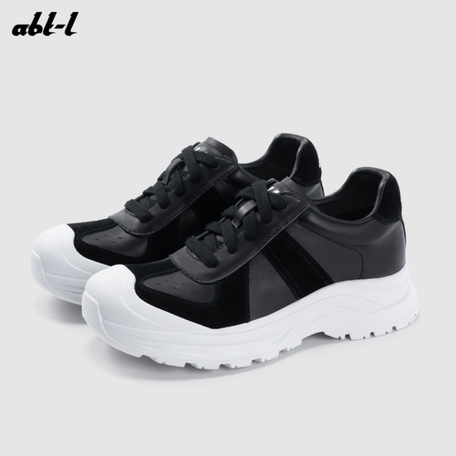 ABT-L真皮拼接增高女款老爹鞋
