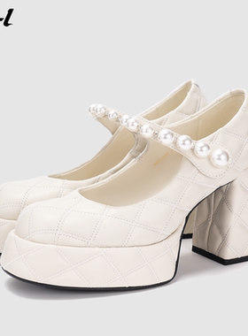 【2026马年春晚马丽同款】ABT-L法式复古羊皮玛丽珍鞋厚底高跟鞋