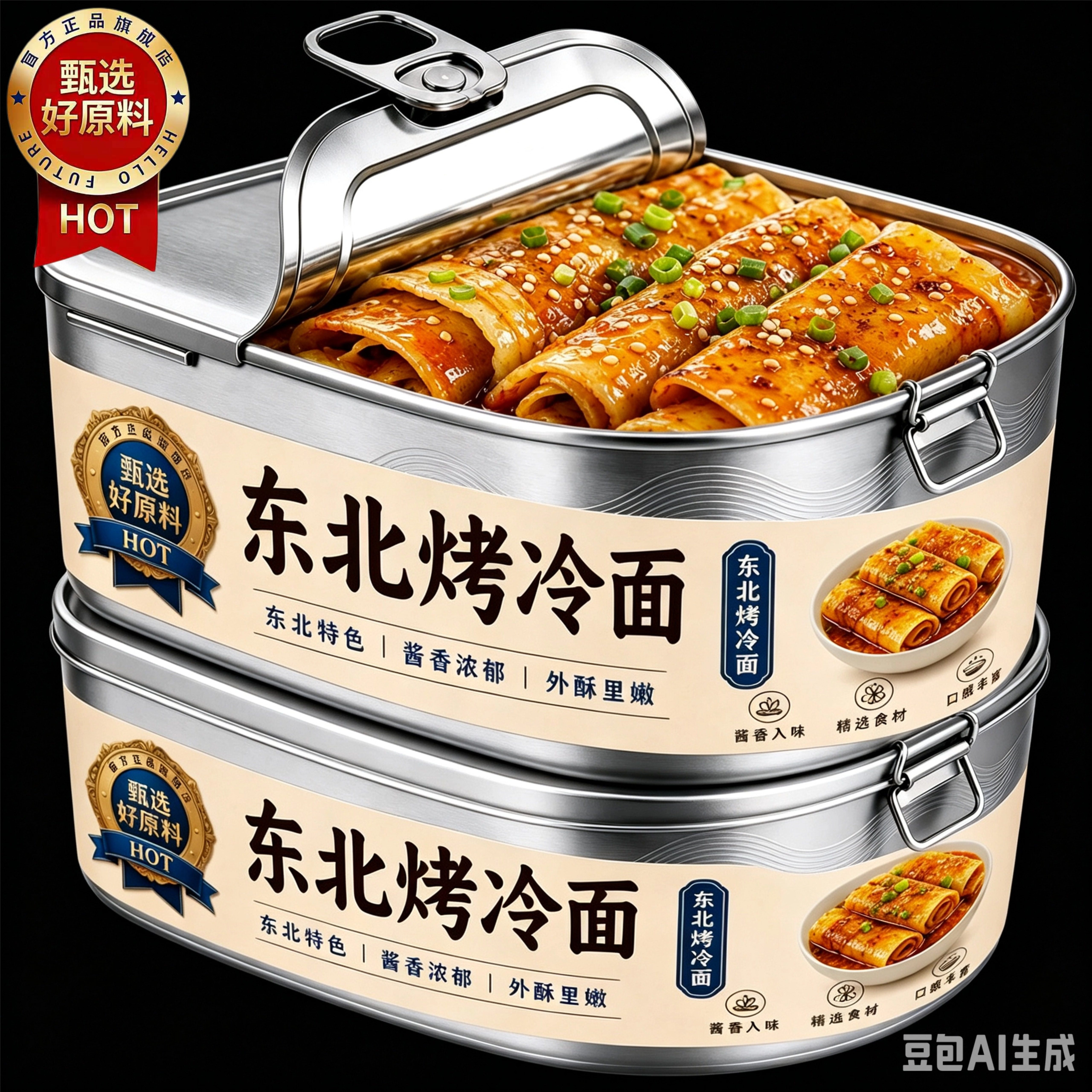 正宗东北烤冷面片家庭装速食图片