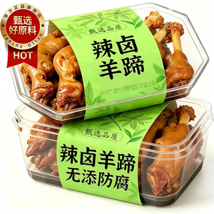 正宗羊蹄整只内蒙古麻辣秘制满筋熟食香辣羊脚即食开袋下酒菜