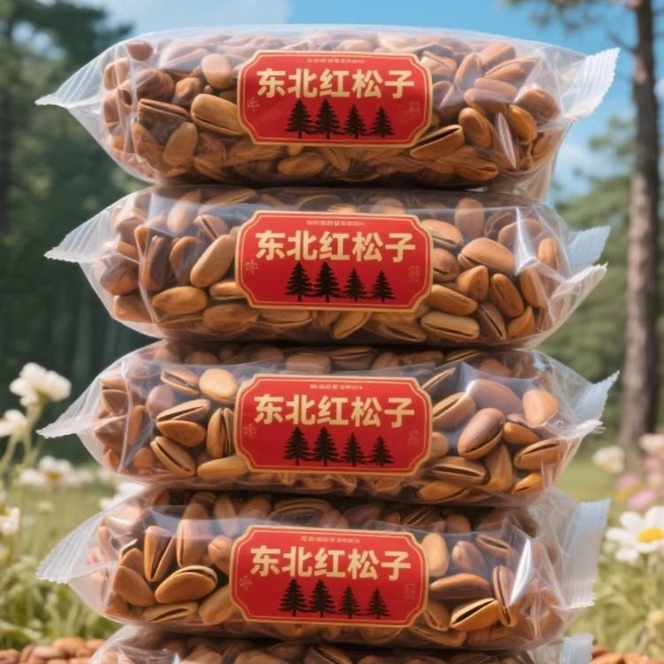 新货东北松子500g开口手剥坚果松树籽颗粒非特级批发坚果零食松子