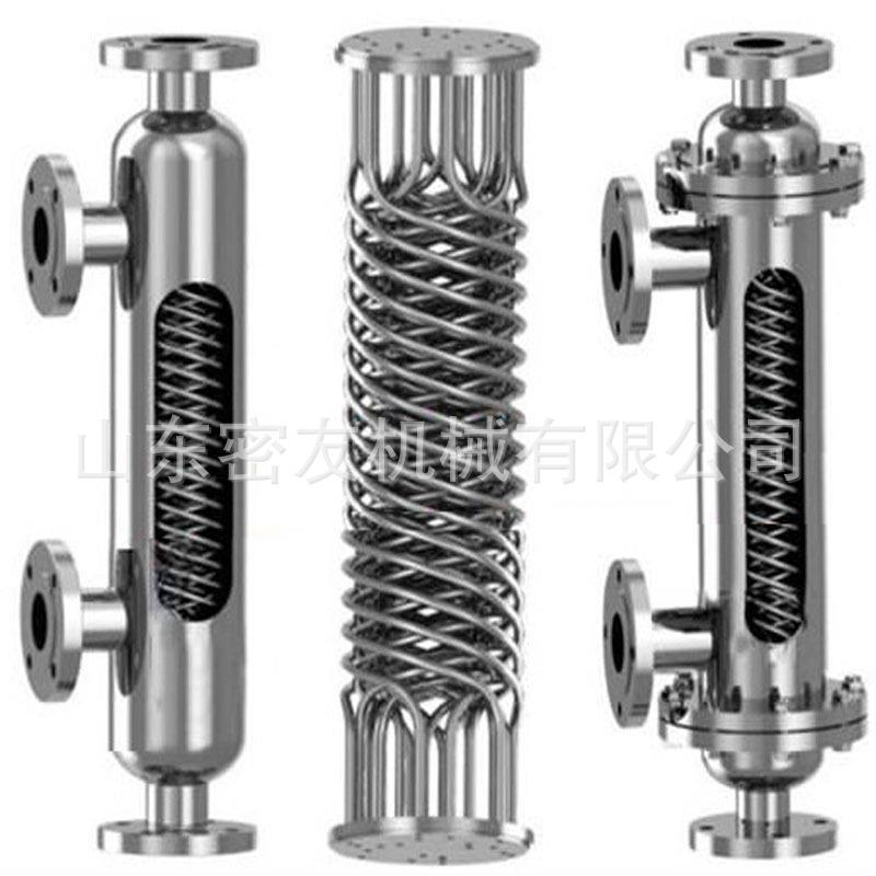 厂家直供汽水换热器不锈钢供暖热交换器缠绕式双氧水加热冷却器