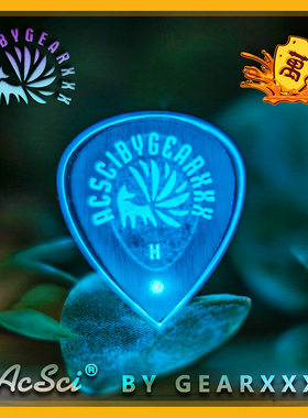 GEARXXX九尾小狐狸手工耐磨砂透明防滑速弹夜光莉丝吉他拨片peek