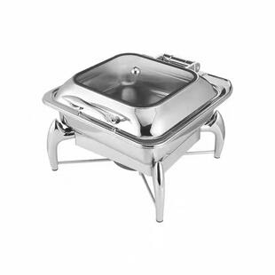 正方形 Stove 不锈钢菜盘透视早餐布菲炉 Buffet H2101自助餐炉