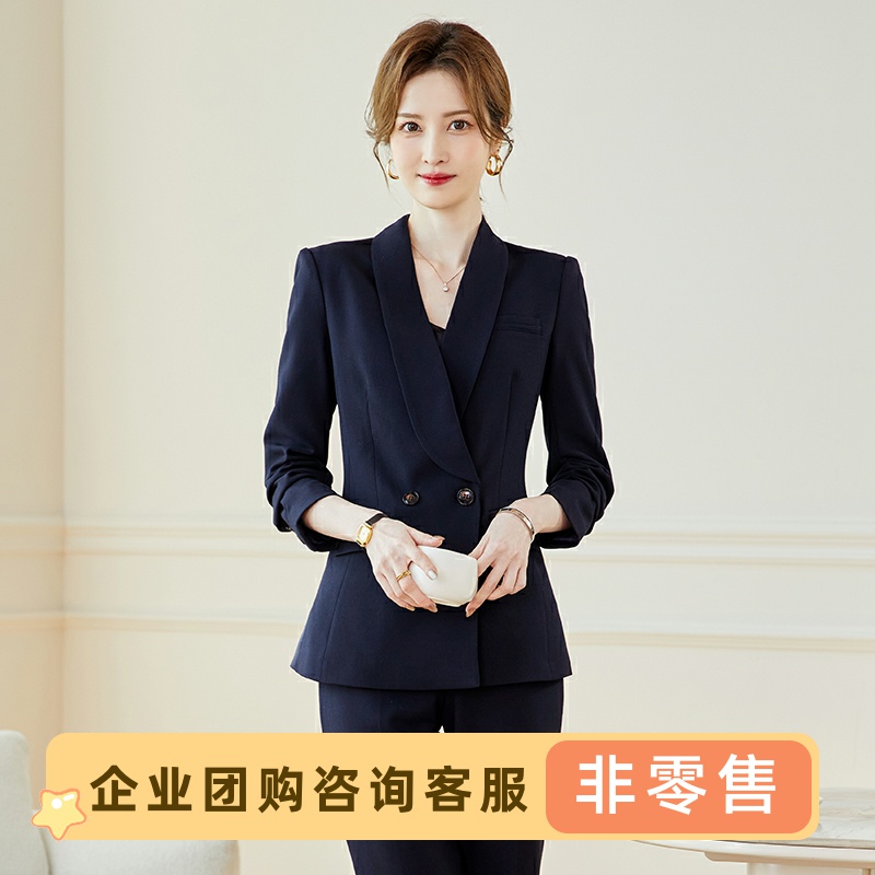 高端春秋长袖职业西装套装商务正装美容院女酒店前台珠宝店4S店
