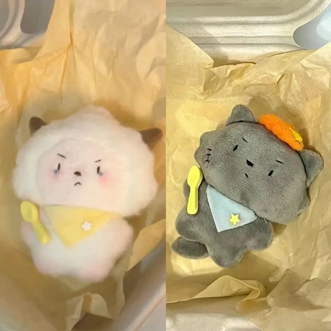 【星辰】可爱卡通灰太狼懒羊羊毛绒钥匙扣书包玩偶吱吱叫公仔挂件