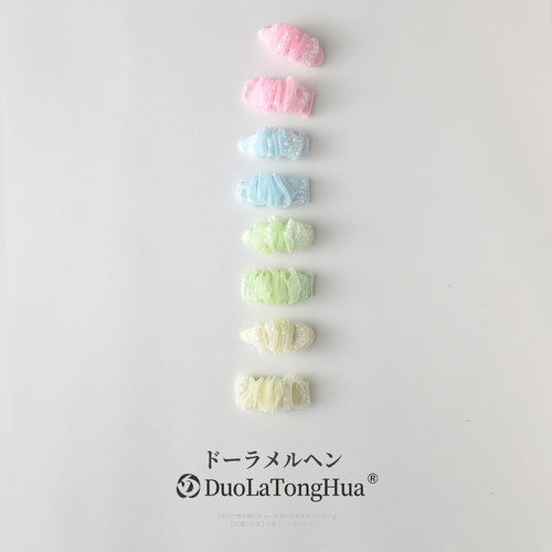 韩系彩色珍珠泡泡纱发夹女童宝宝