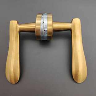 替恒大分体锁金色门把手室内卧室房间门锁具执手锁压把锁7260锁体