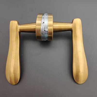 替恒大分体锁金色门把手室内卧室房间门锁具执手锁压把锁7260锁体