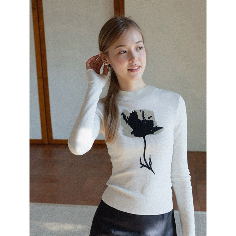 TGGTA白色立领针织衫女秋冬新款中领毛衣内搭打底衫长袖上衣冬季,女装/女士精品,T恤,淘宝优惠券,粉丝福利购,淘宝优惠卷