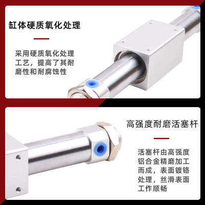 气动无杆气缸CY1B10/15-5002025/32/CY3B40-100-200-300RMS磁偶式