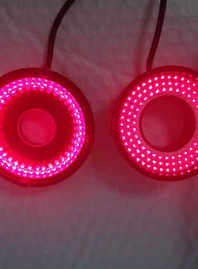 机器视觉红色环形光源SJ-LR-74R-H34-RD 产12V可上镜头