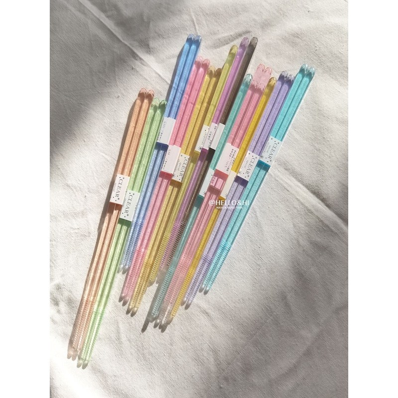 彩虹水晶筷子虫虫同款高颜值一人一筷吃饭筷子塑料餐具透明筷子