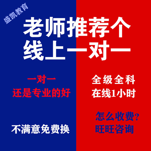 线上一对一辅导网课老师线上家教补习补课全科真人服务学答疑数