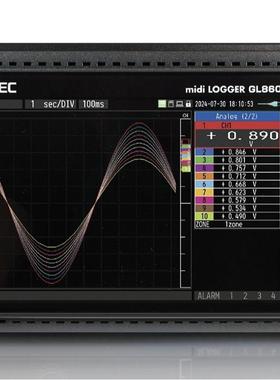 日本graphGL860tec图技进多R通道数据记录仪mid 口LOGGE GL860替