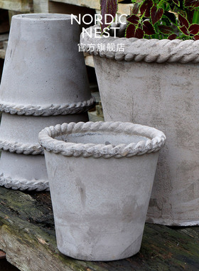 宝格仕Bergs Potter艾米莉亚系列天然陶土花盆绿植家用轻奢高级感