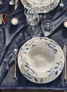 北欧之巢Scandi living 海蓝草Havspil盘子碗碟小众设计品质瓷器