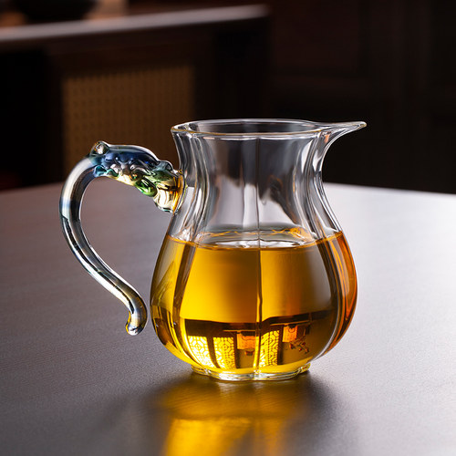 玻璃洛神公道杯家用专用茶具公杯高级耐高温透明耐热茶海分茶器