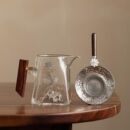 玻璃公道杯分茶器高端耐热送侧把锦鲤茶漏