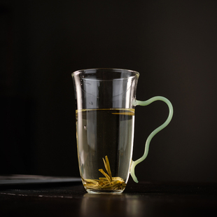 高鹏硅玻璃绿茶杯猴魁泡茶杯家用办公室喝茶杯子花茶杯水杯