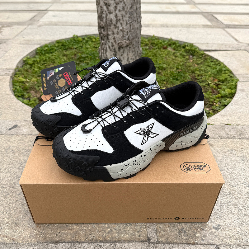 PIRANHA食人鱼真皮户外登山鞋男女款黑白熊猫透气防滑耐磨徒步鞋,户外/登山/野营/旅行用品,登山鞋/徒步鞋,淘宝优惠券,粉丝福利购,淘宝优惠卷