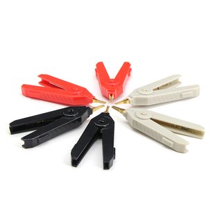 纯铜鸭尖嘴夹子正负开尔文测试夹子测试实验接线鳄鱼夹LCR开尔文