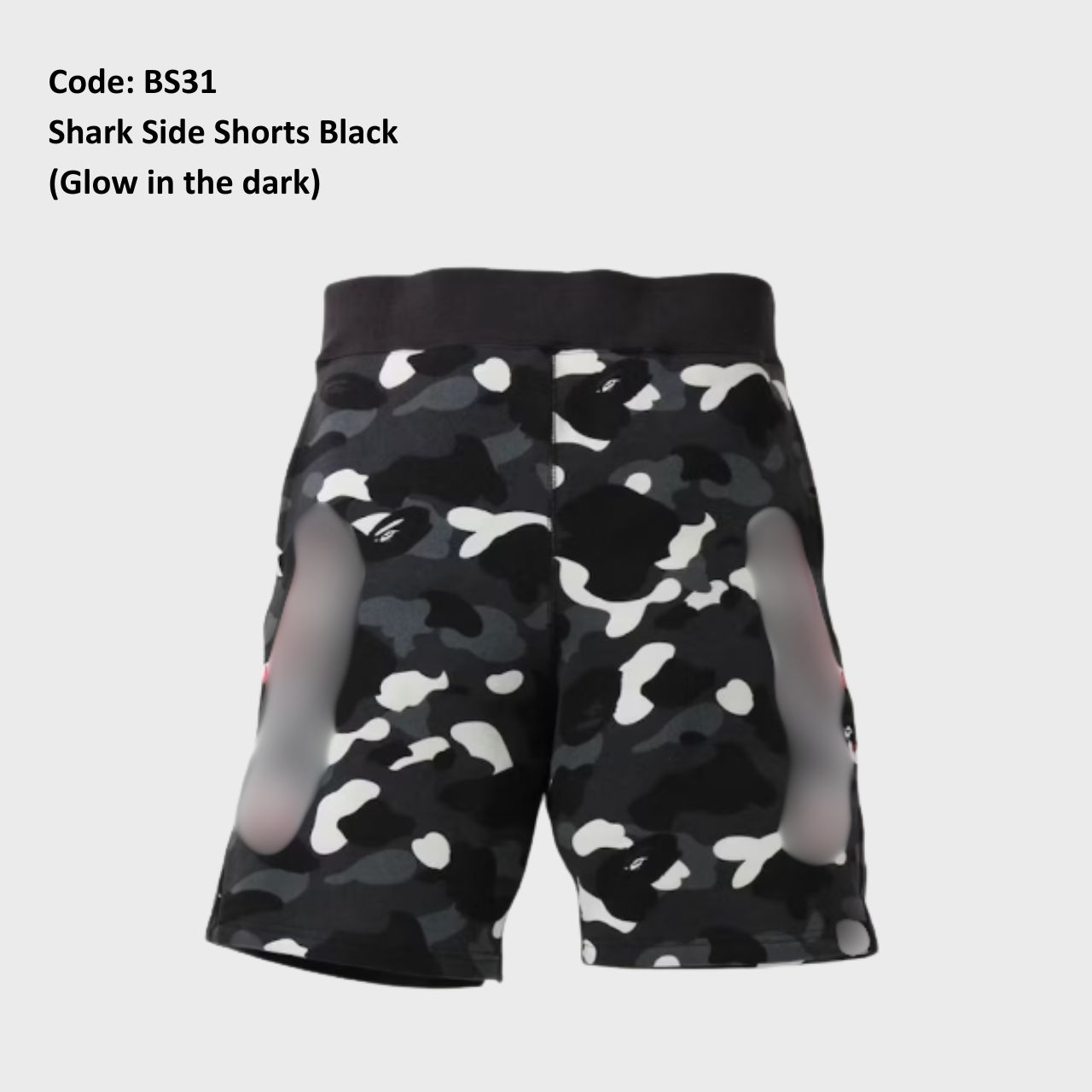 thumbnail for BP American High Street Abc Camouflage Ape Shorts Abc Camo Front Shark Shorts