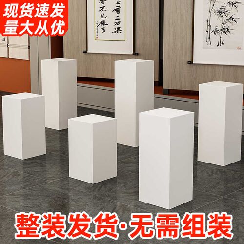 烤漆展示柜展厅展会木制烤漆模特白F色底座商业陈列展柜展会展示